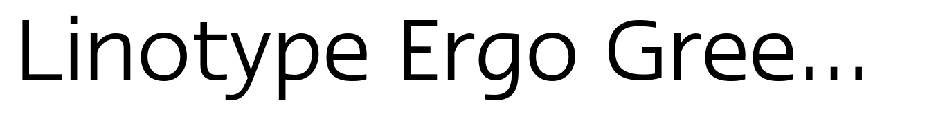 Linotype Ergo Greek Regular